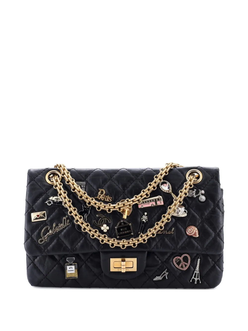 Chanel Pre Owned Lucky Charms Reissue 255 Flap Bag Quilted Aged Calfskin 225 Shoulder Bag — Same as shown — Size One Size — Front View