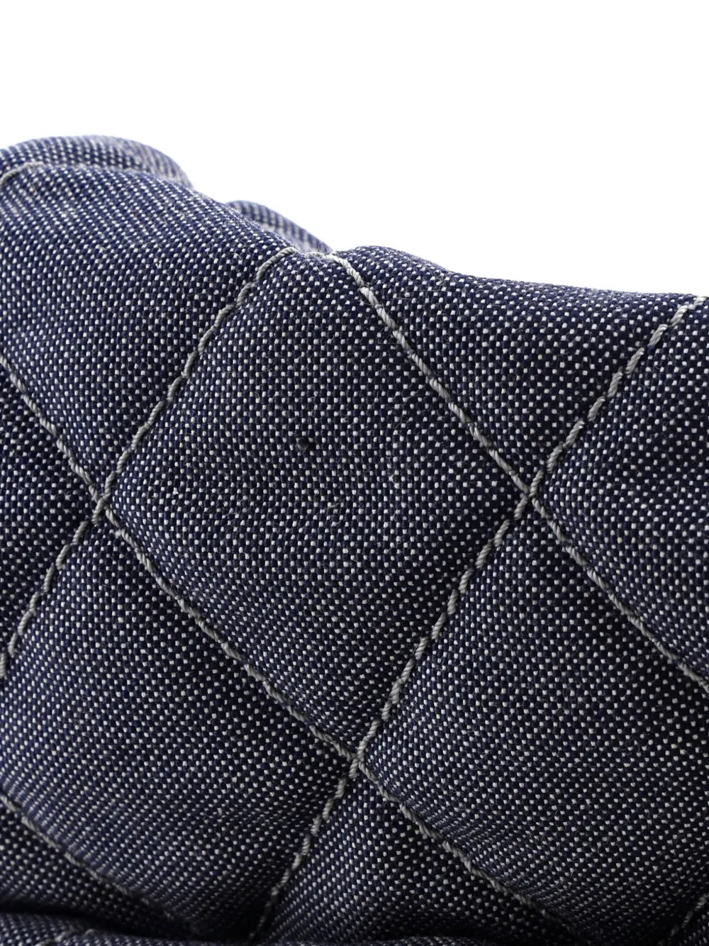 Chanel Pre Owned Stretch Spirit Cabas Quilted Denim Large Shoulder Bag — Same as shown — Size One Size — Lifestyle View
