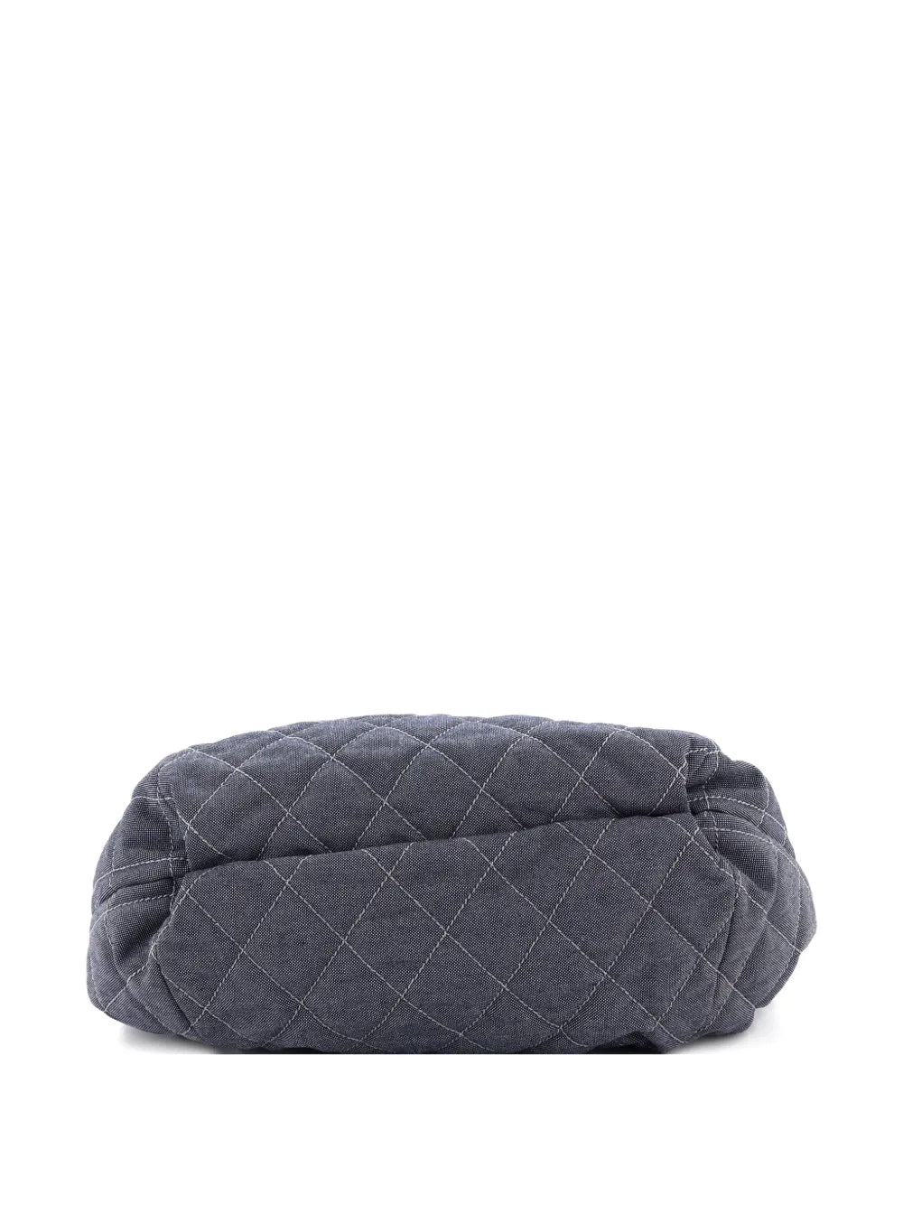 Chanel Pre Owned Stretch Spirit Cabas Quilted Denim Large Shoulder Bag — Same as shown — Size One Size — Back View