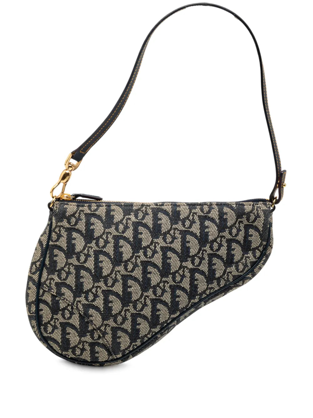 Christian Dior Pre Owned 2001 Mini Diorissimo Canvas Saddle Pochette Shoulder Bag — Same as shown — Size One Size — Front View