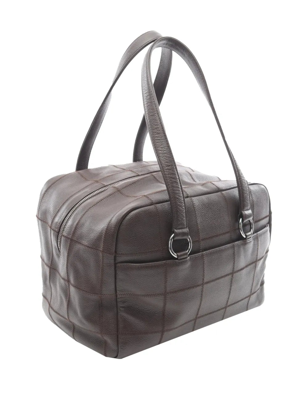 Chanel Pre Owned 2004 2005 Caviar Chocolate Bar Shoulder Bag — Same as shown — Size One Size — Back View
