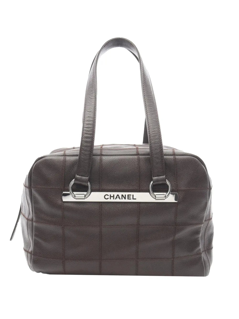 Chanel Pre Owned 2004 2005 Caviar Chocolate Bar Shoulder Bag — Same as shown — Size One Size — Front View