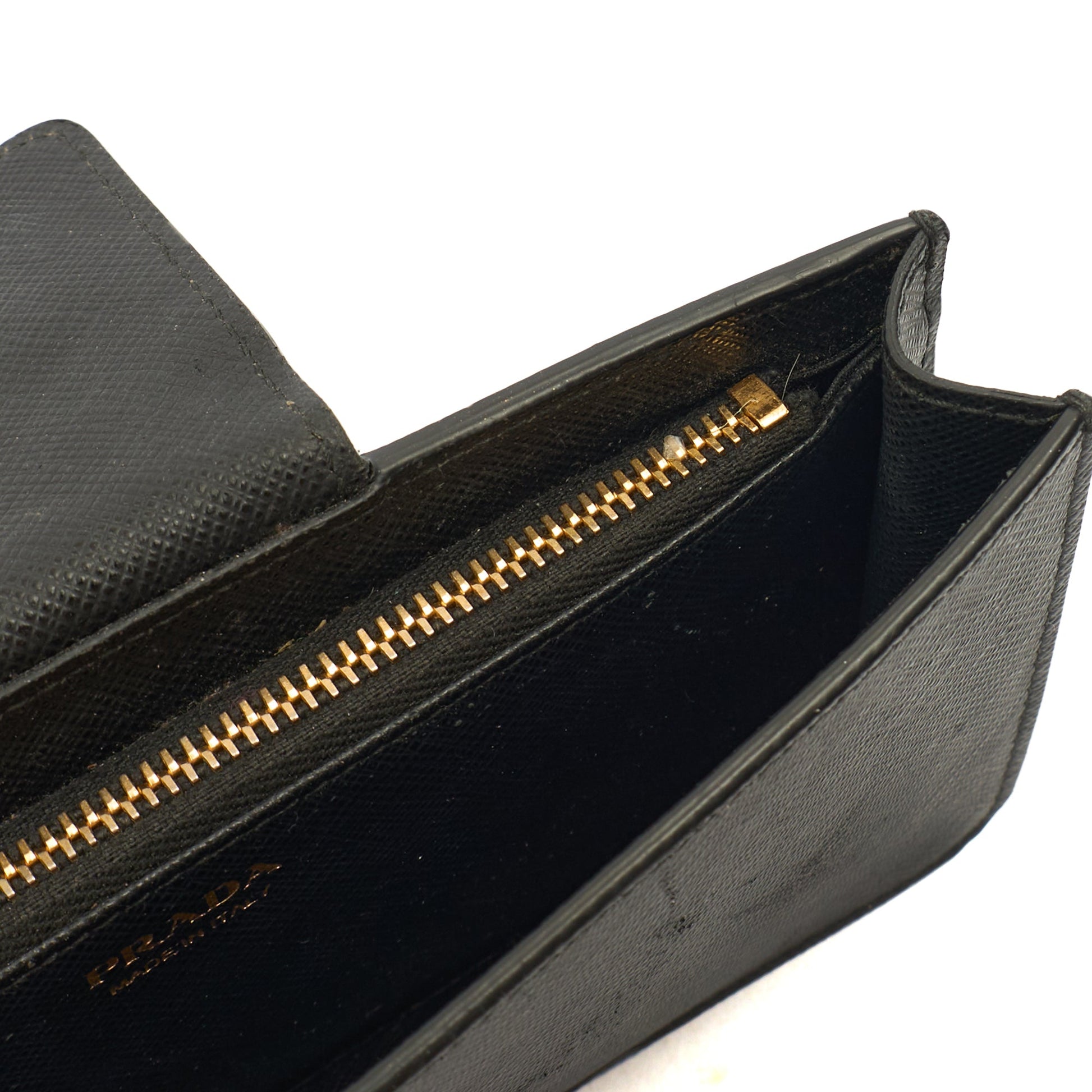 Prada Wallet Wallet in Black, Leather — Alternate View 7
