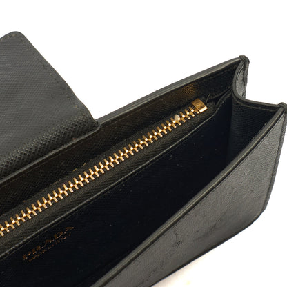 Prada Wallet Wallet in Black, Leather — Alternate View 7