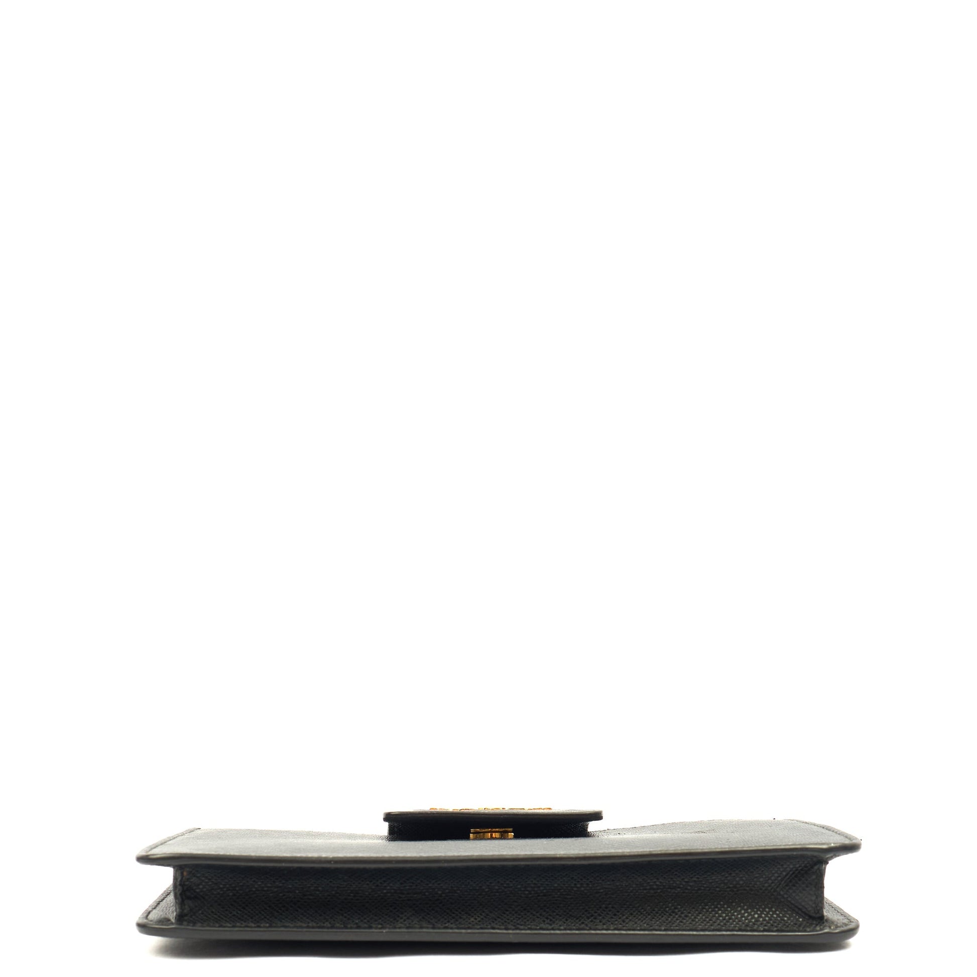 Prada Wallet Wallet in Black, Leather — Detail View