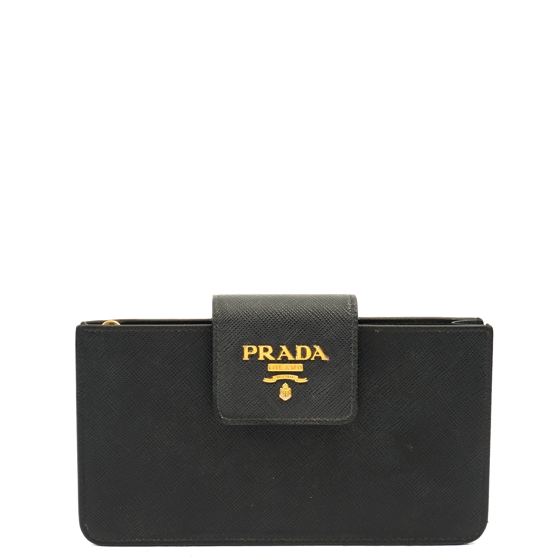 Prada Wallet Wallet in Black, Leather — Alternate View 8