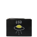 Gucci Clutch Clutch in Black, Leather — Front View