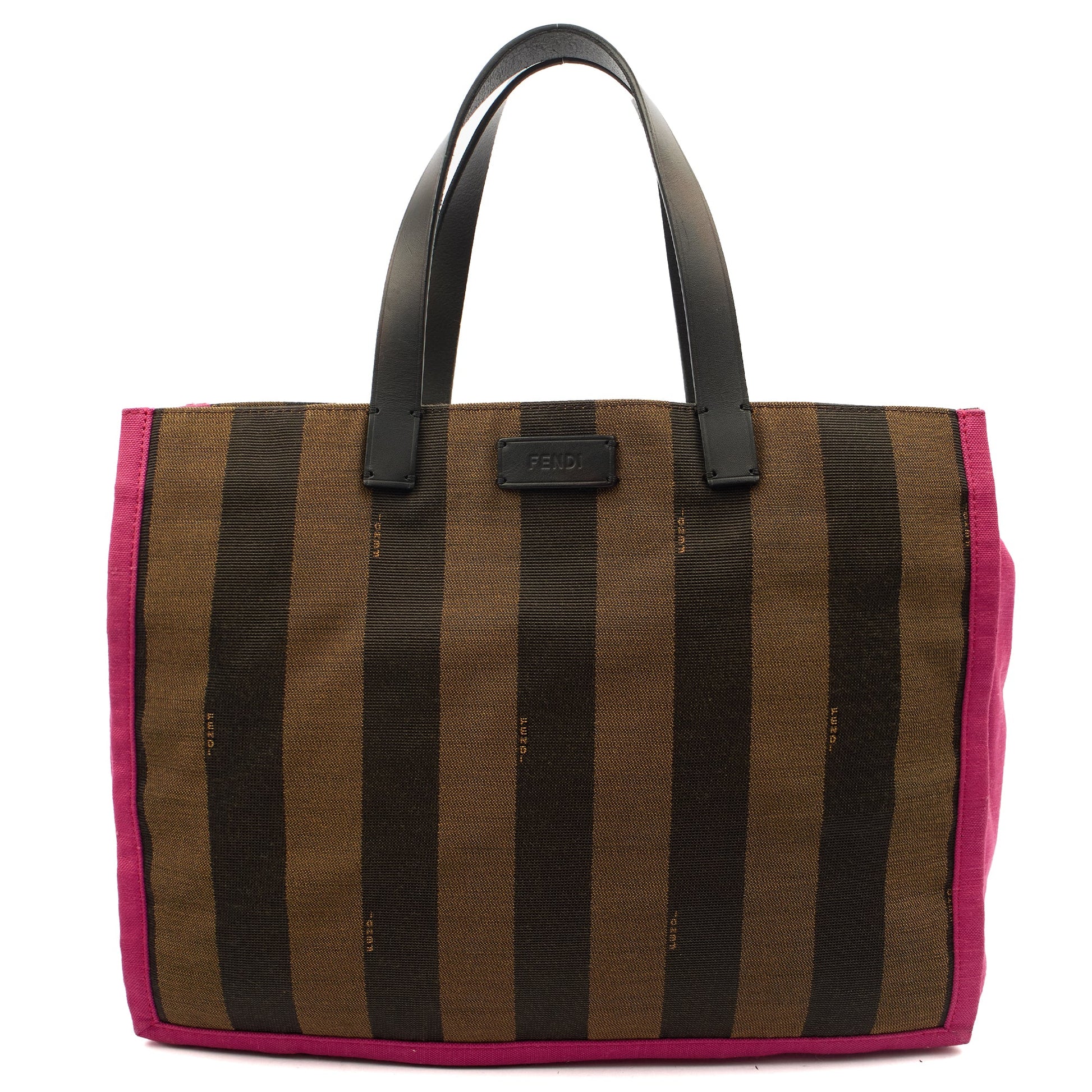 Fendi Tote Vintage Tote in Zucca FF, Canvas — Front View