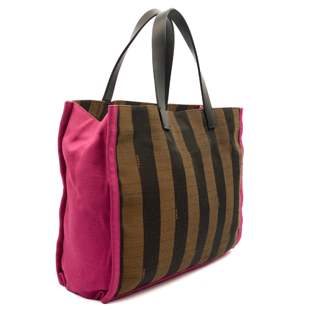 Fendi Tote Vintage Tote in Zucca FF, Canvas — Side View