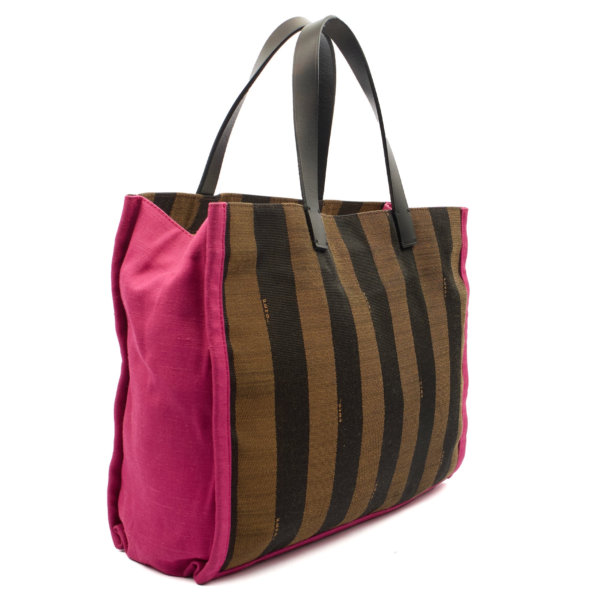 Fendi Tote Vintage Tote in Zucca FF, Canvas — Side View