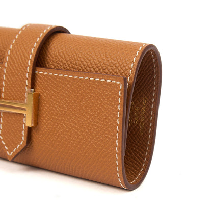 Hermes Wallet Bearn Four Key Holder in Gold, Epsom Leather — Alternate View 25