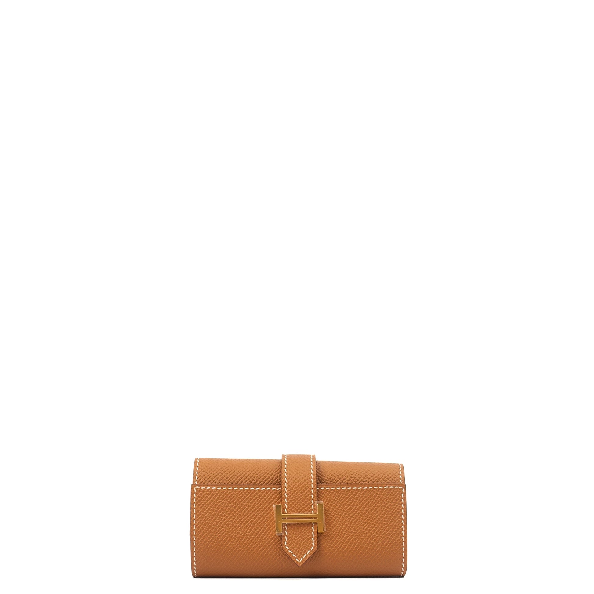 Hermes Wallet Bearn Four Key Holder in Gold, Epsom Leather — Alternate View 11