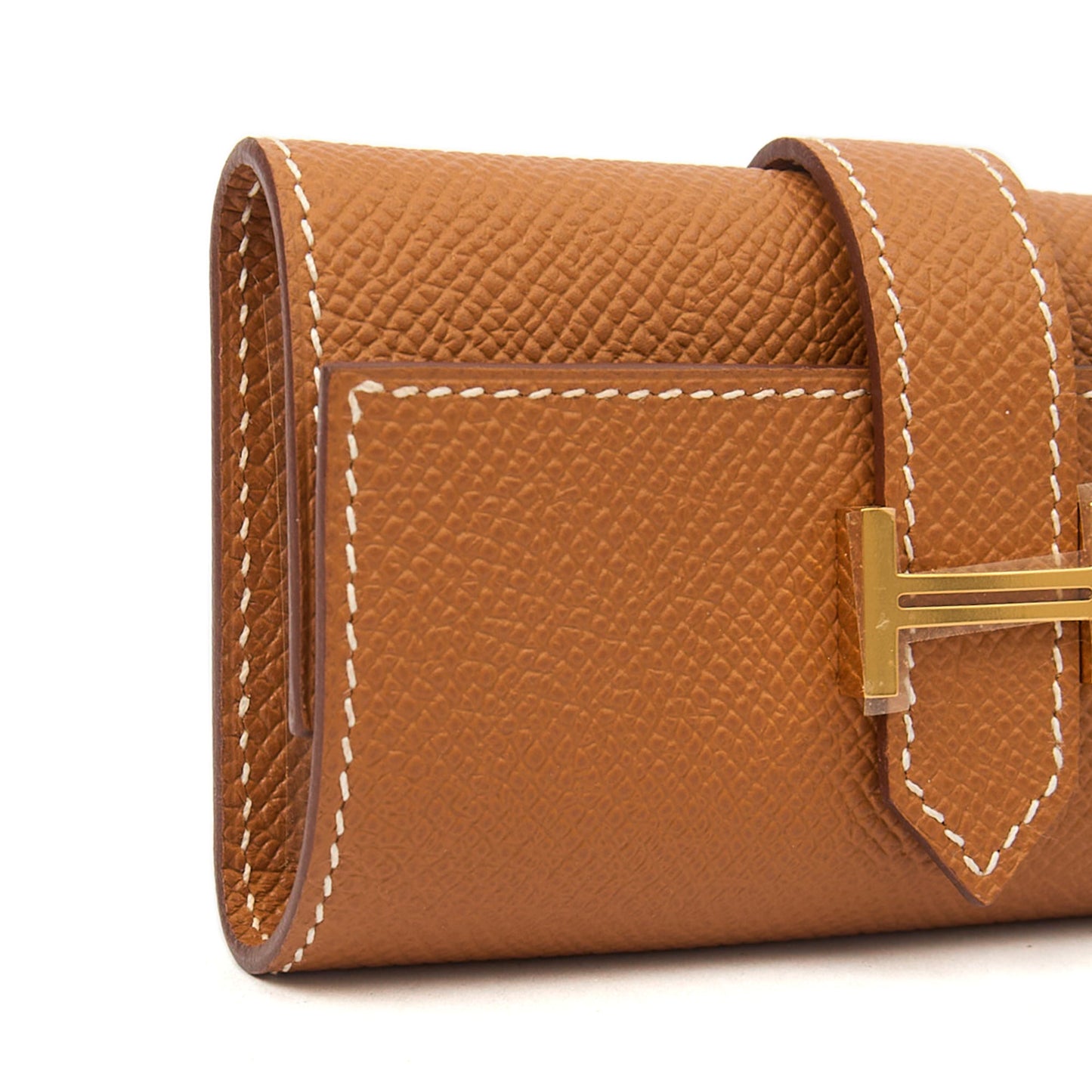 Hermes Wallet Bearn Four Key Holder in Gold, Epsom Leather — Alternate View 27
