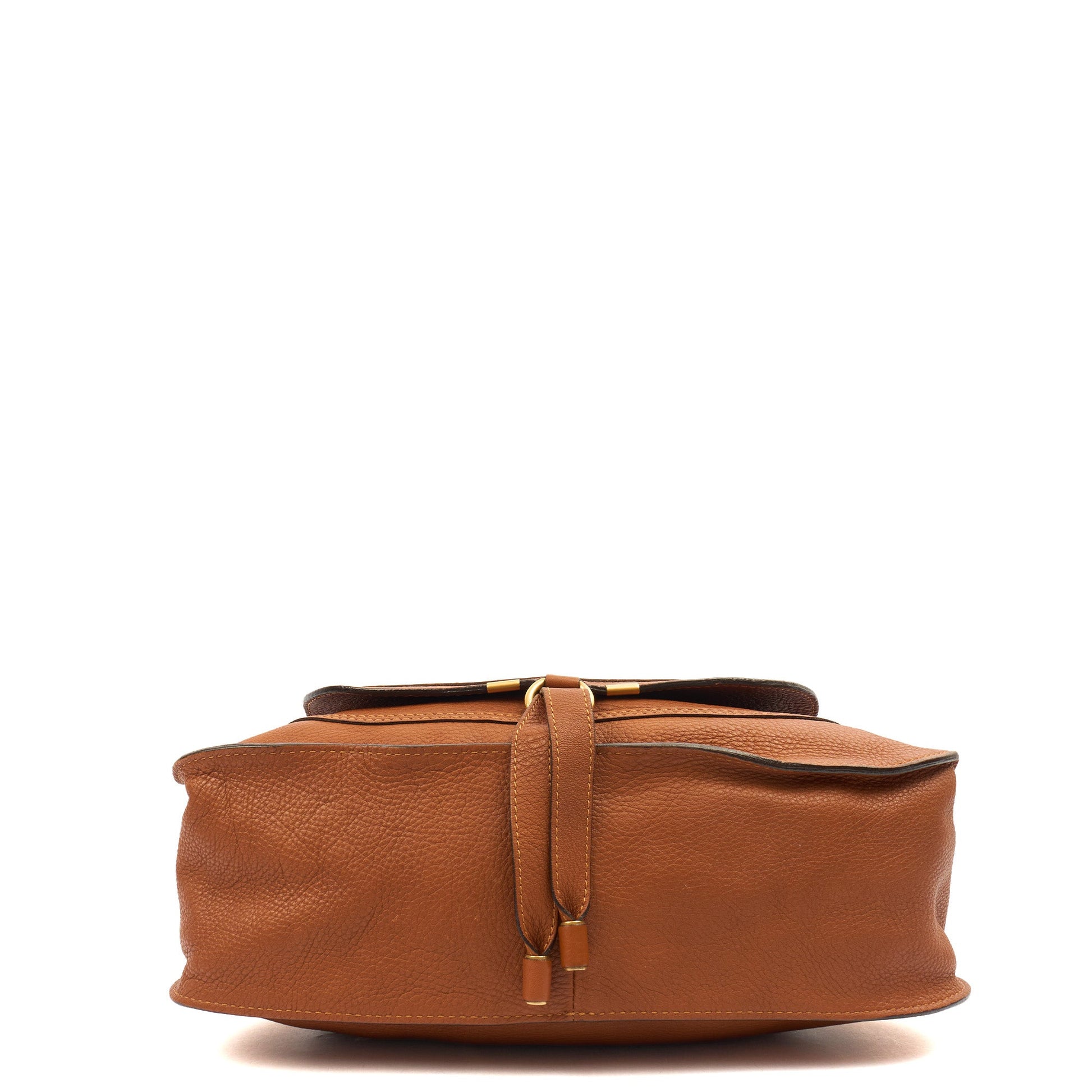 Chloe Shoulder Bag Marcie - Medium in Brown, Calfskin Leather — Detail View