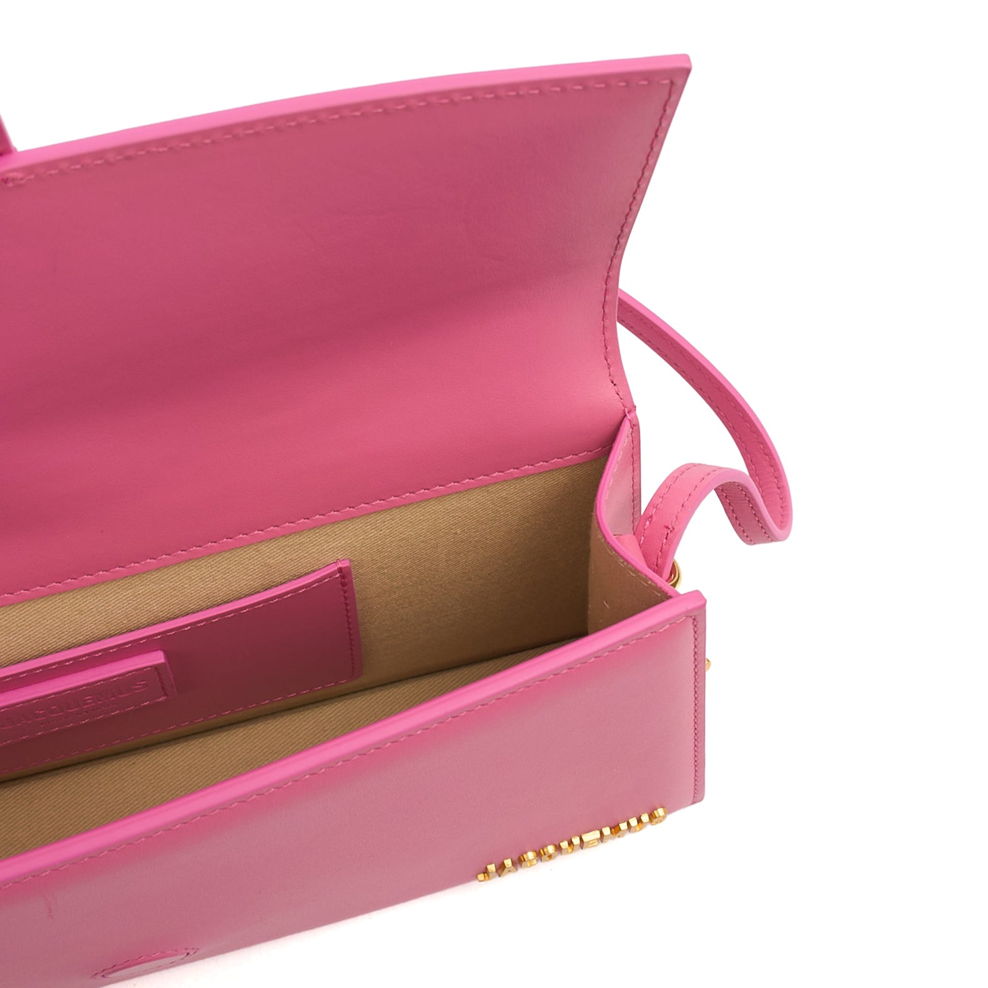 Jacquemus Shoulder Bag Le Bambino Long in Pink, Leather — Detail View
