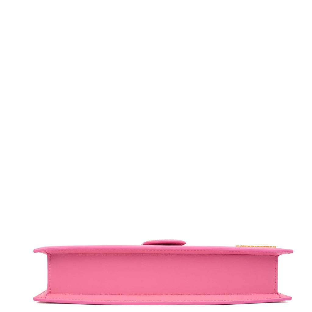 Jacquemus Shoulder Bag Le Bambino Long in Pink, Leather — Top View