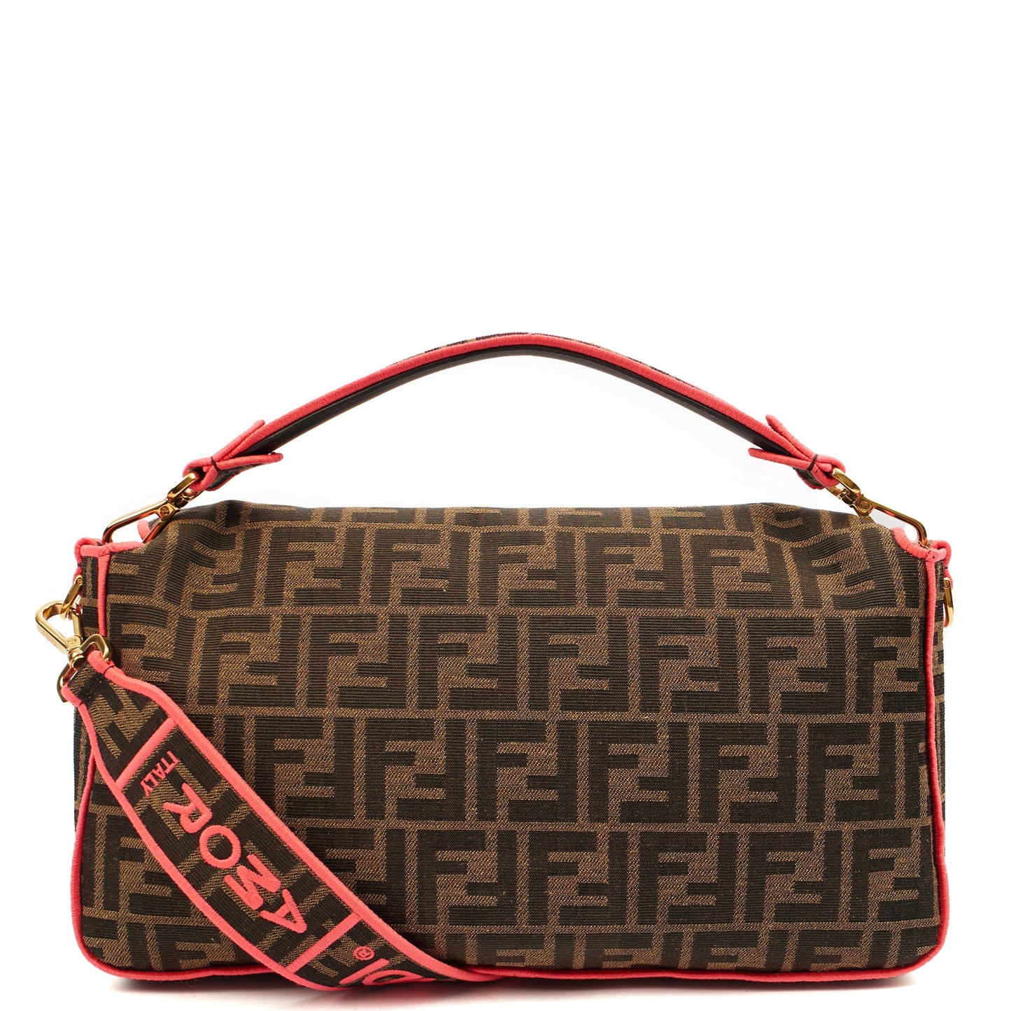 Fendi Cross Body Baguette - Large in Zucca FF, Canvas — Alternate View 9