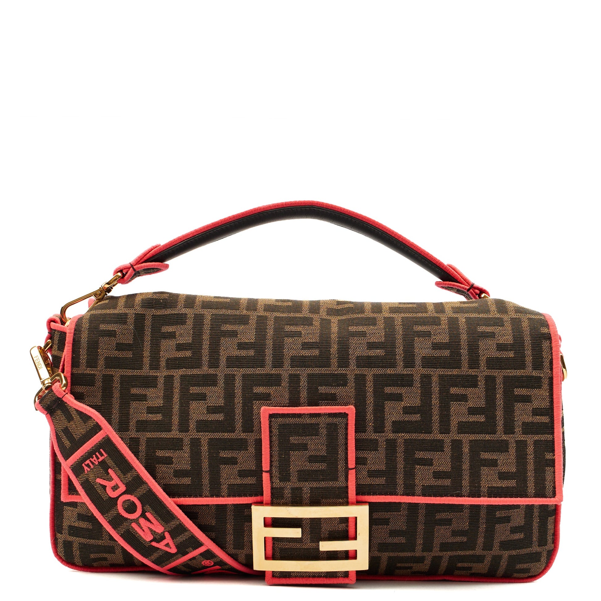 Fendi Cross Body Baguette - Large in Zucca FF, Canvas — Alternate View 7