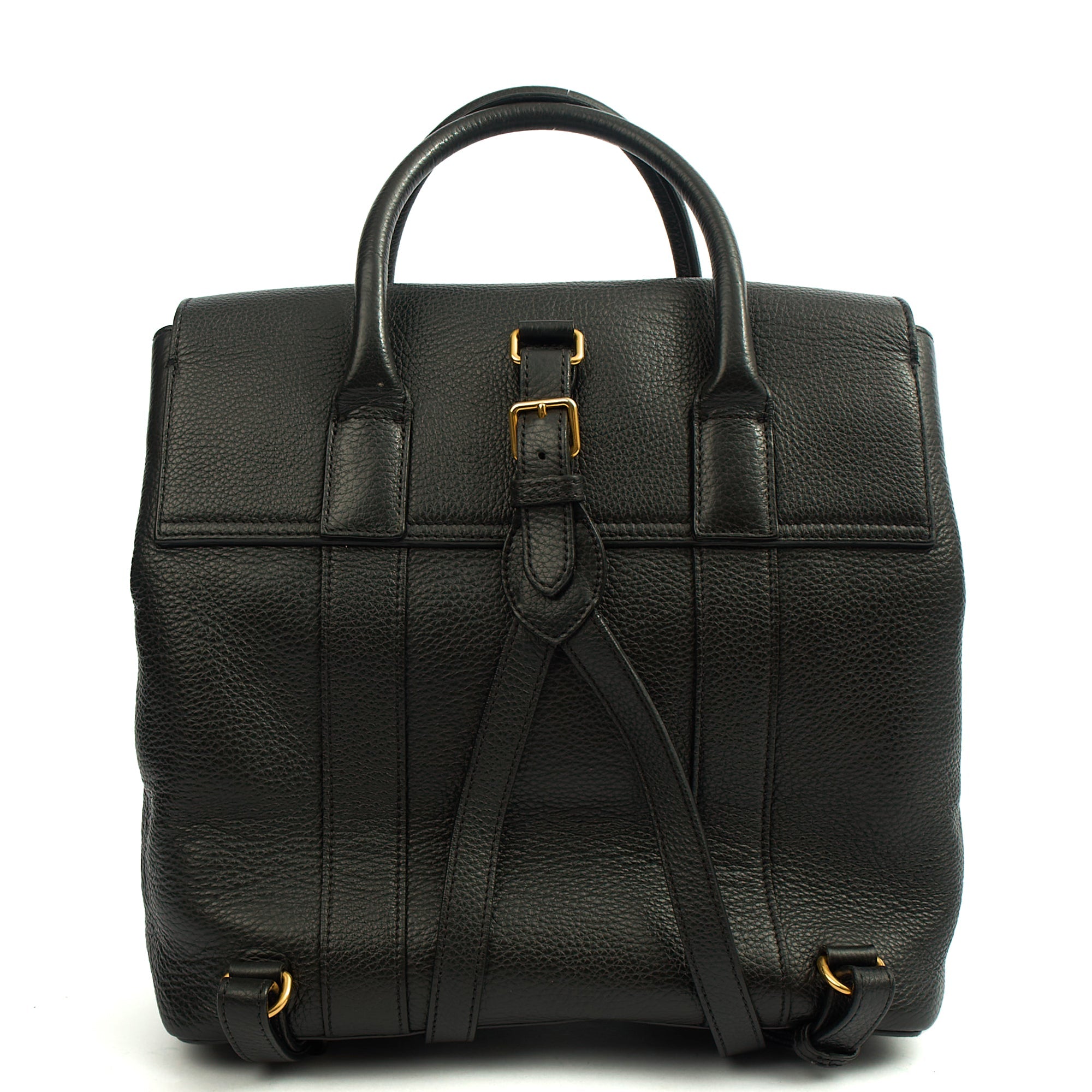 Mulberry Backpack Bayswater Backpack in Black, Leather — Back View