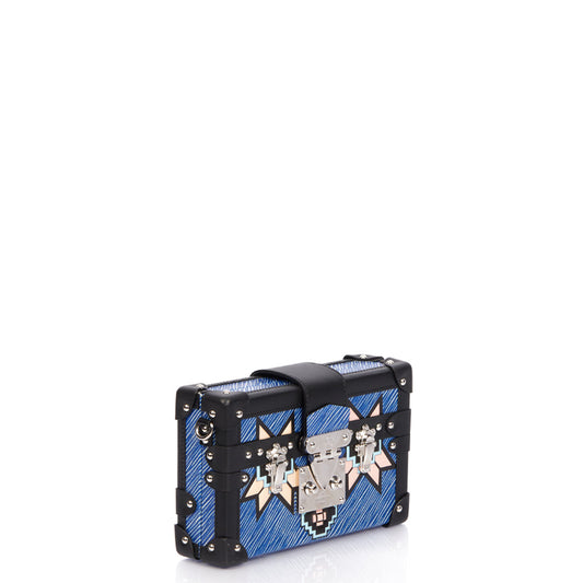 Louis Vuitton Petit Malle in Epi Denim, Epi Leather — Side View