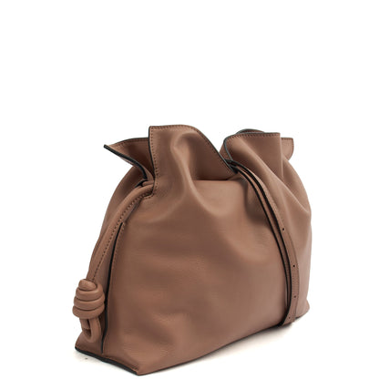 Loewe Shoulder Bag Flamenco in Pink, Leather — Back View