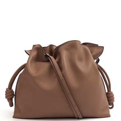 Loewe Shoulder Bag Flamenco in Pink, Leather — Front View