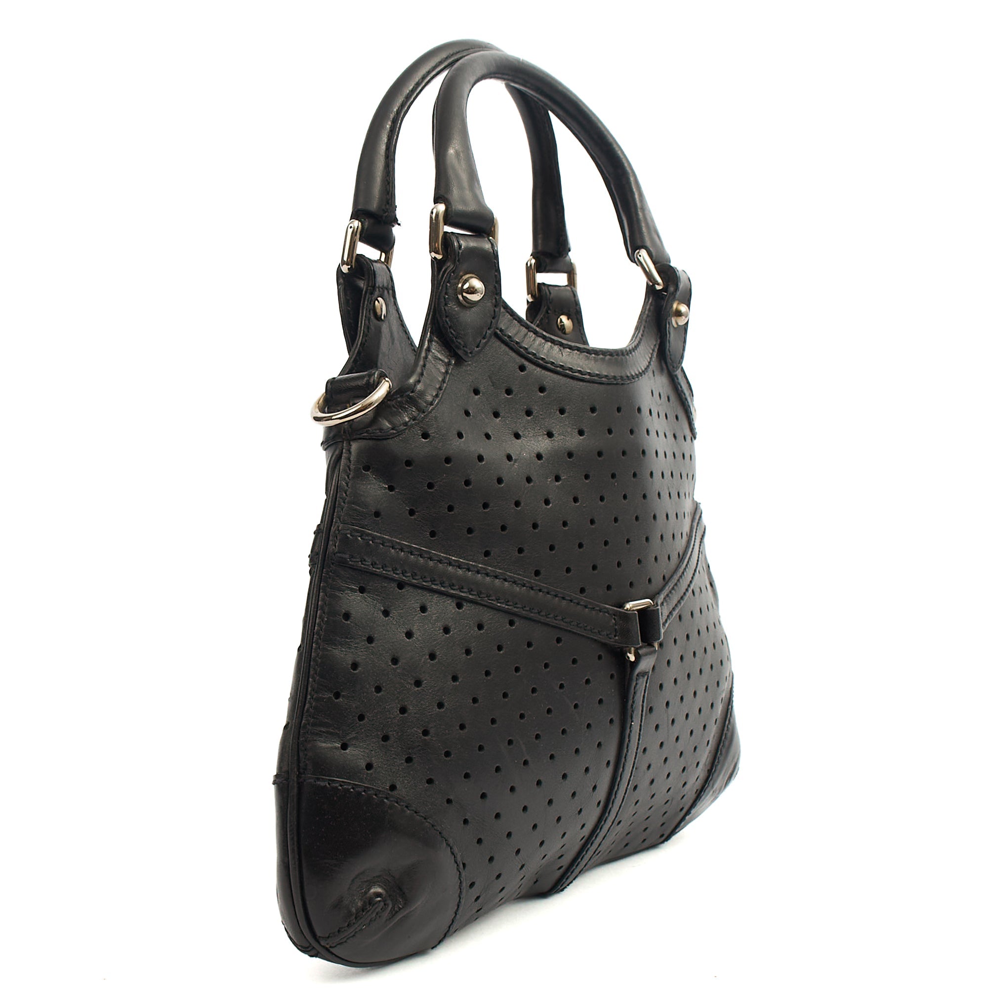 Gucci Top Handle Reins Hobo in Black, Leather — Alternate View 14