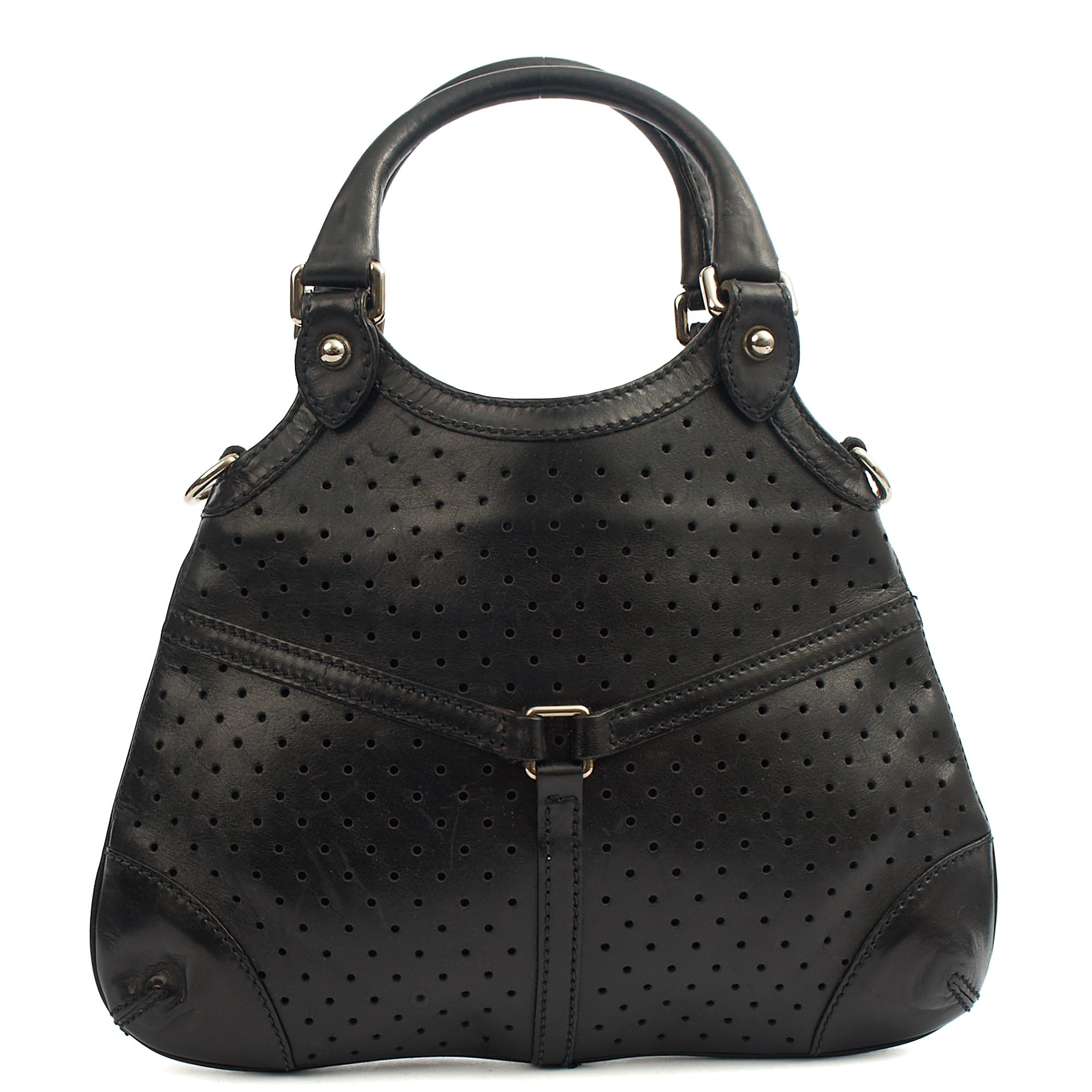 Gucci Top Handle Reins Hobo in Black, Leather — Alternate View 9