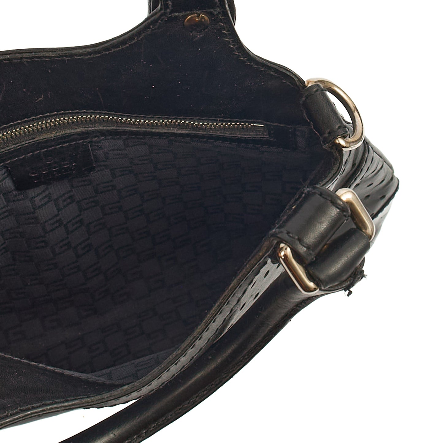 Gucci Top Handle Reins Hobo in Black, Leather — Alternate View 11