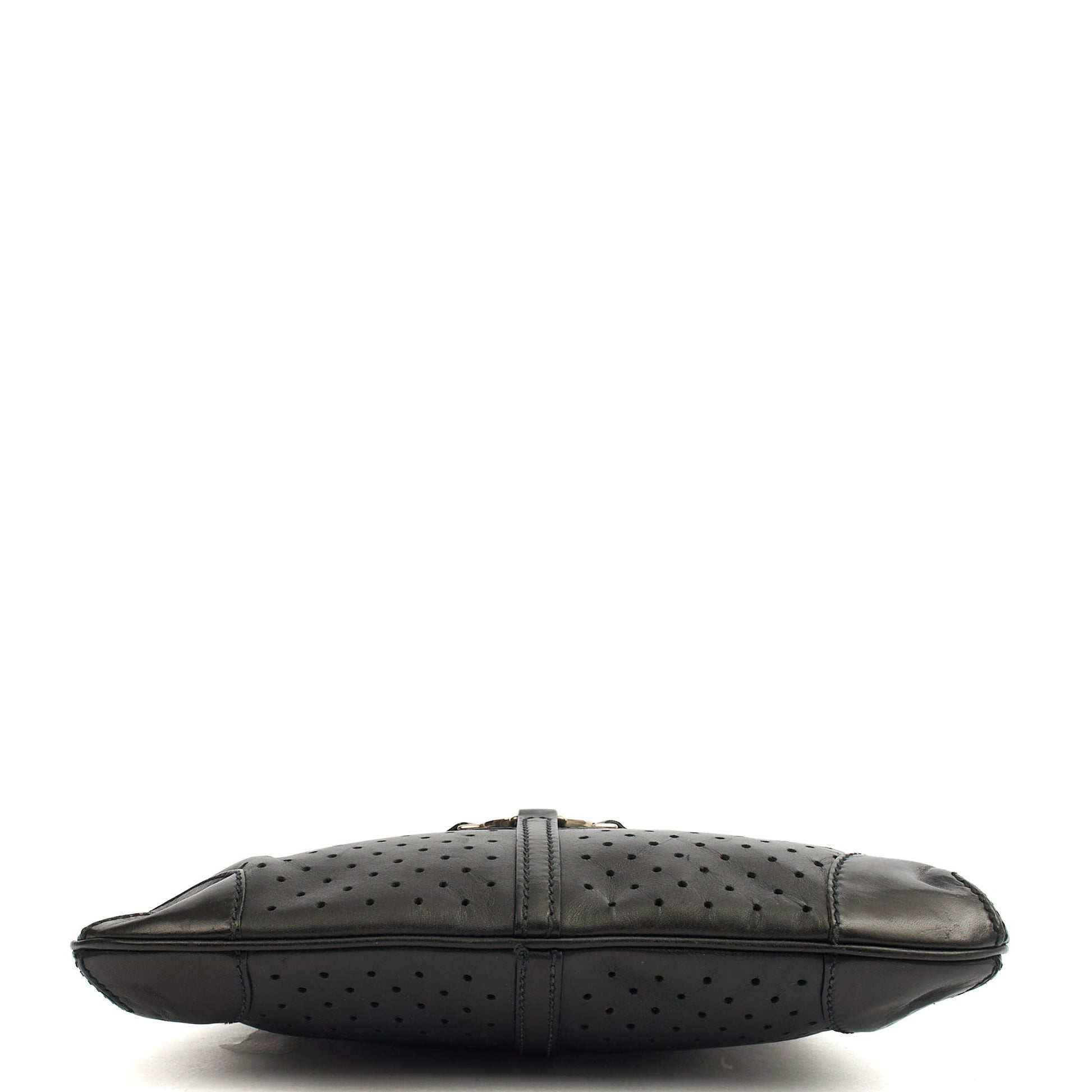 Gucci Top Handle Reins Hobo in Black, Leather — Top View