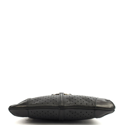 Gucci Top Handle Reins Hobo in Black, Leather — Top View