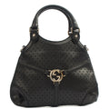 Gucci Top Handle Reins Hobo in Black, Leather — Front View