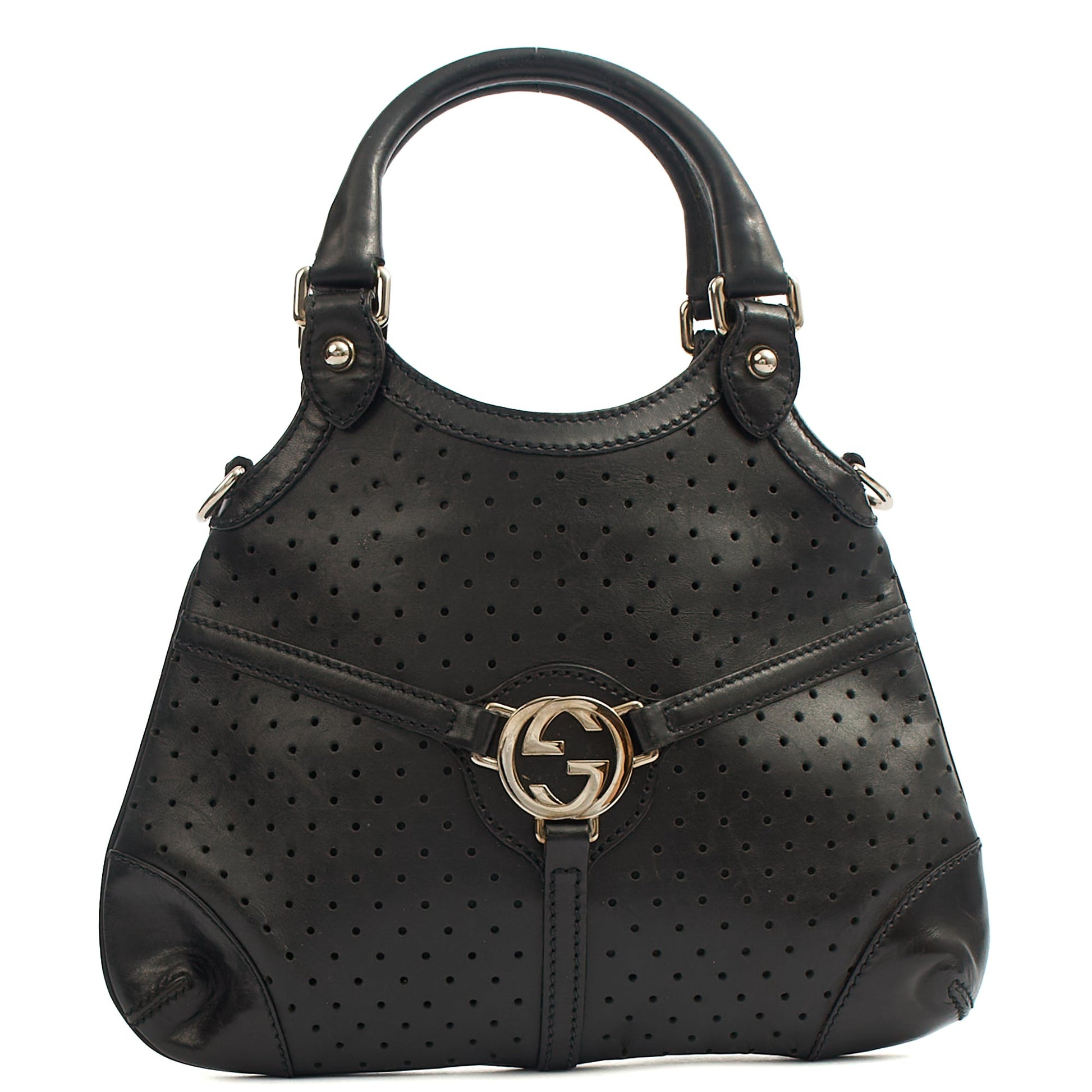 Gucci Top Handle Reins Hobo in Black, Leather — Alternate View 7