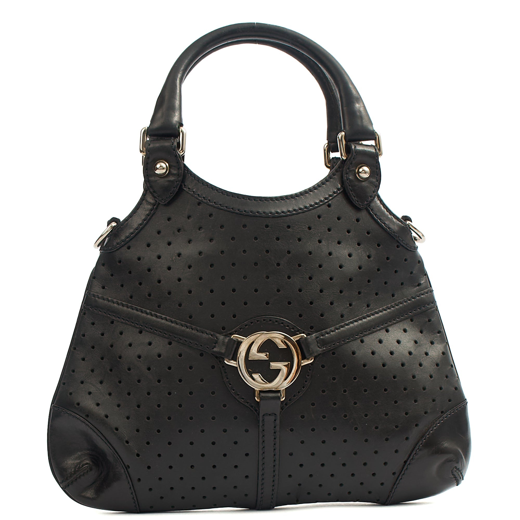 Gucci Top Handle Reins Hobo in Black, Leather — Alternate View 13