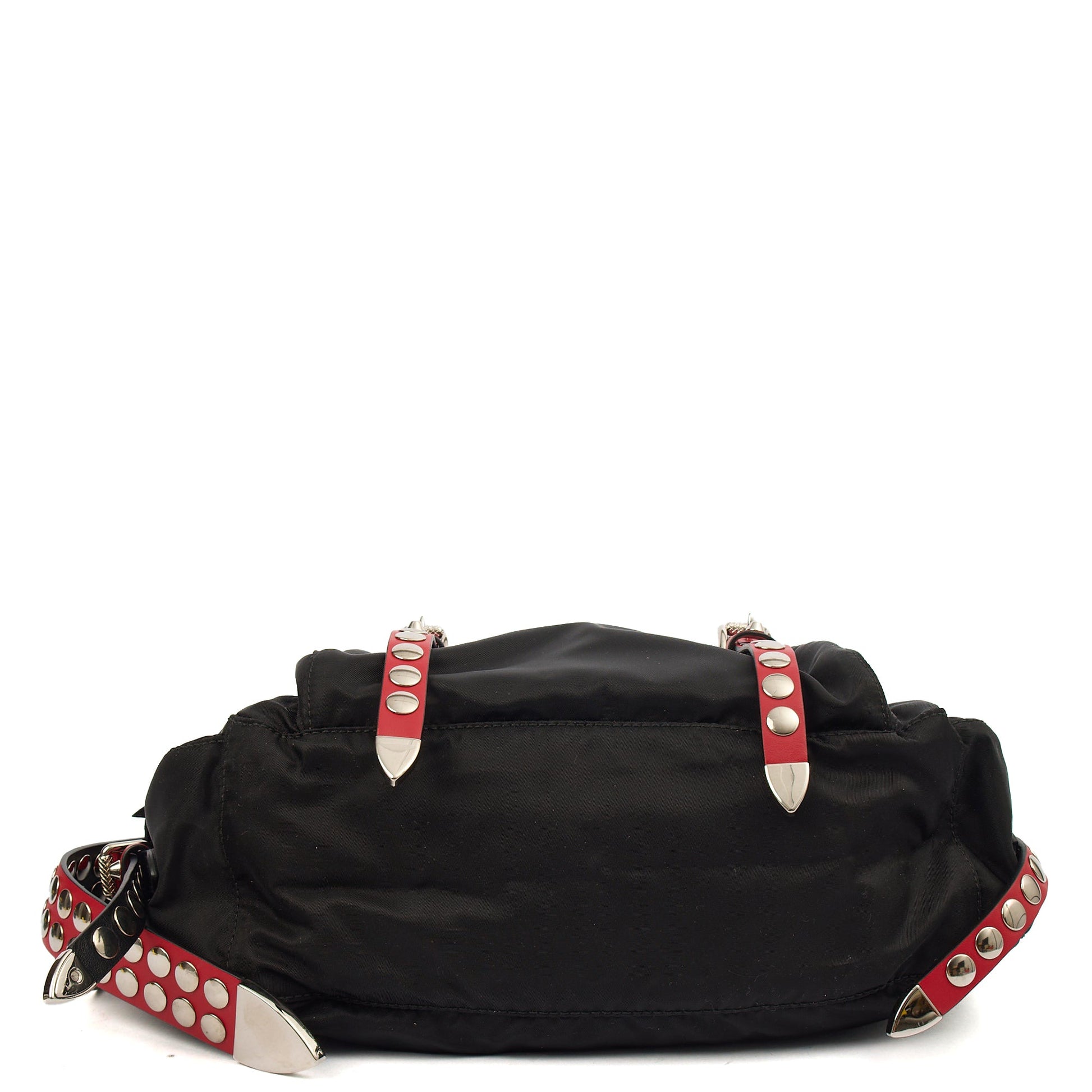 Prada Satchel Nylon Messenger in Black, Nylon — Lifestyle View