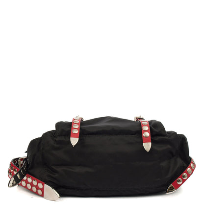 Prada Satchel Nylon Messenger in Black, Nylon — Alternate View 12