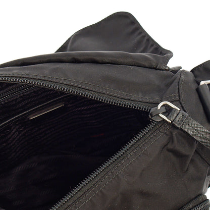 Prada Satchel Nylon Messenger in Black, Nylon — Alternate View 13