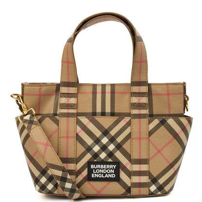Burberry Tote Vintage Check and Leather Cross Body - Small in Nova Check, Leather — Alternate View 8