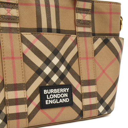 Burberry Tote Vintage Check and Leather Cross Body - Small in Nova Check, Leather — Lifestyle View