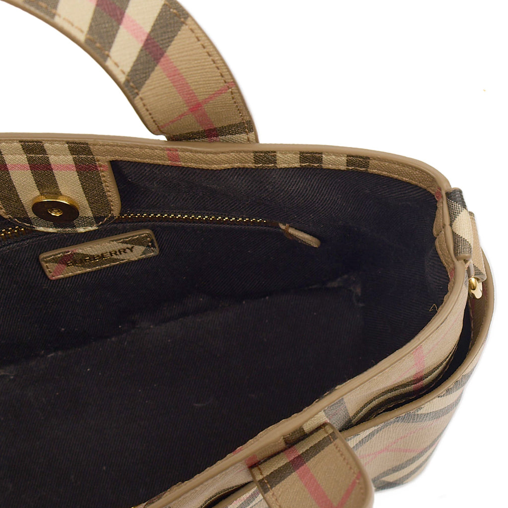 Burberry Tote Vintage Check and Leather Cross Body - Small in Nova Check, Leather — Alternate View 7