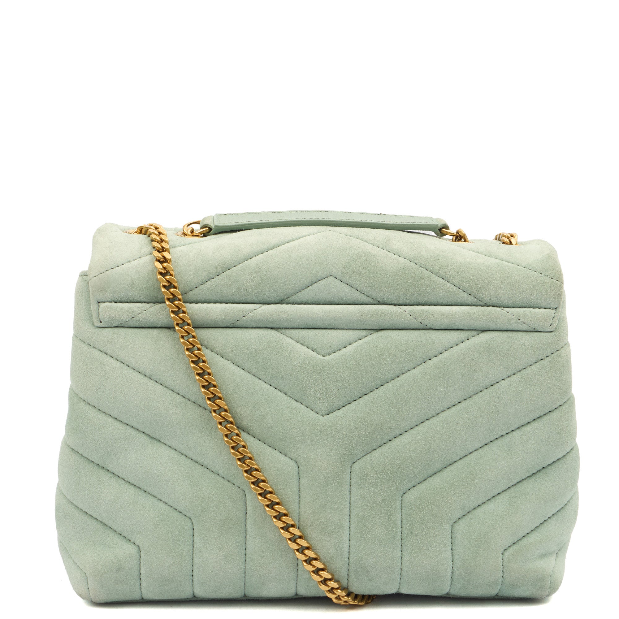 Saint Laurent Shoulder Bag Lou Lou - Small in Blue, Suede — Alternate View 12