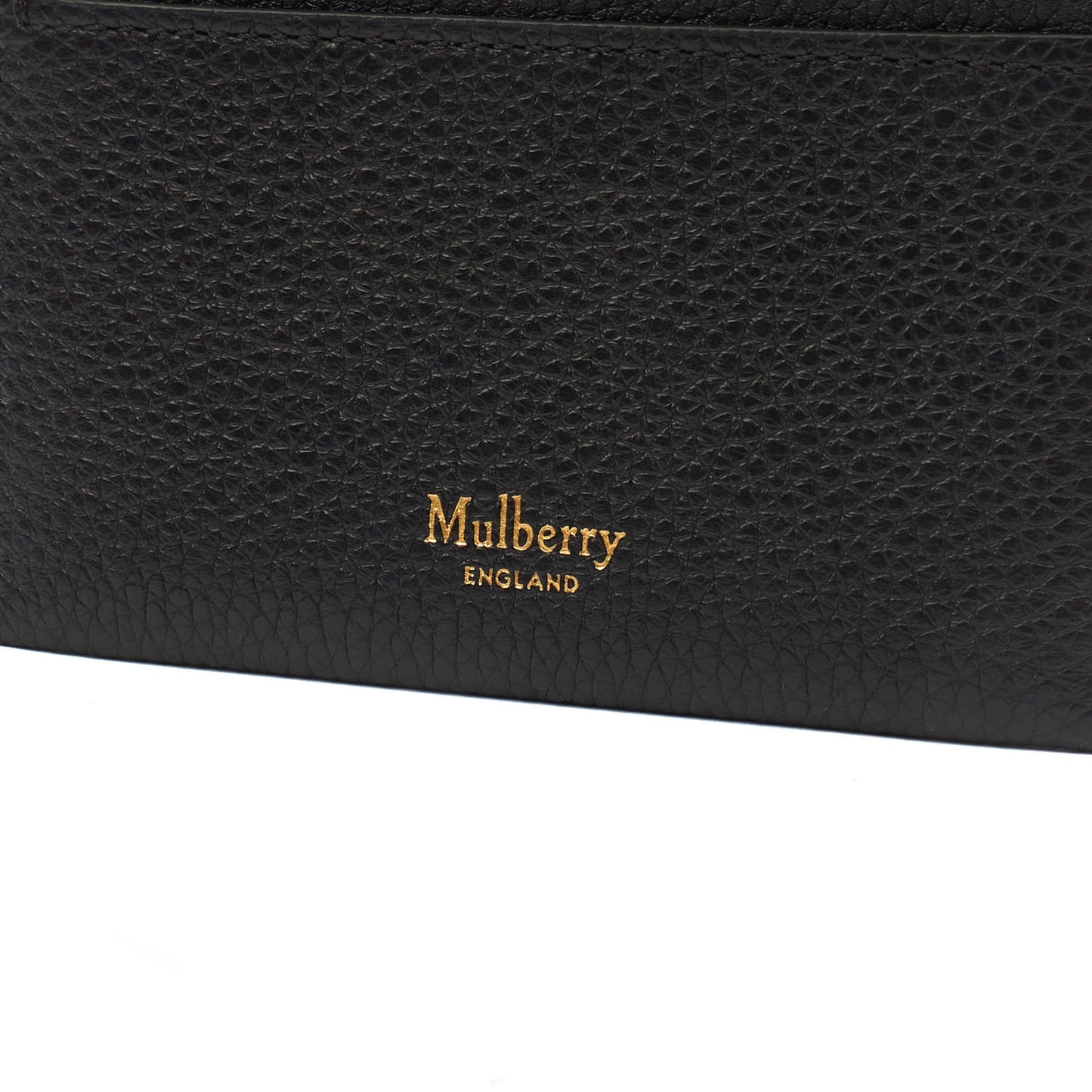 Mulberry Card Holder Card Holder in Black, Calfskin Leather — Side View