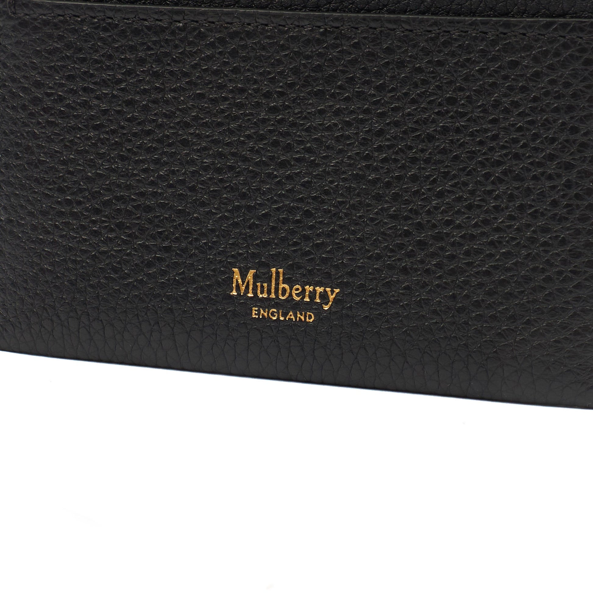 Mulberry Card Holder Card Holder in Black, Calfskin Leather — Side View