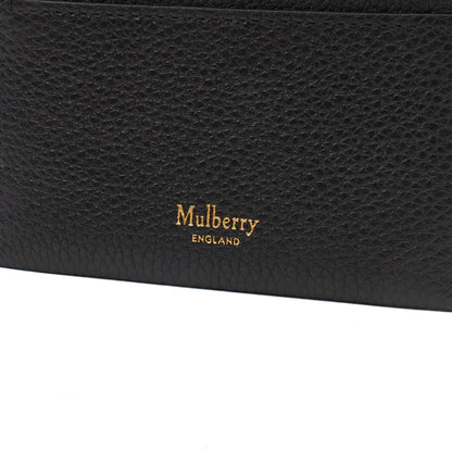Mulberry Card Holder Card Holder in Black, Calfskin Leather — Side View