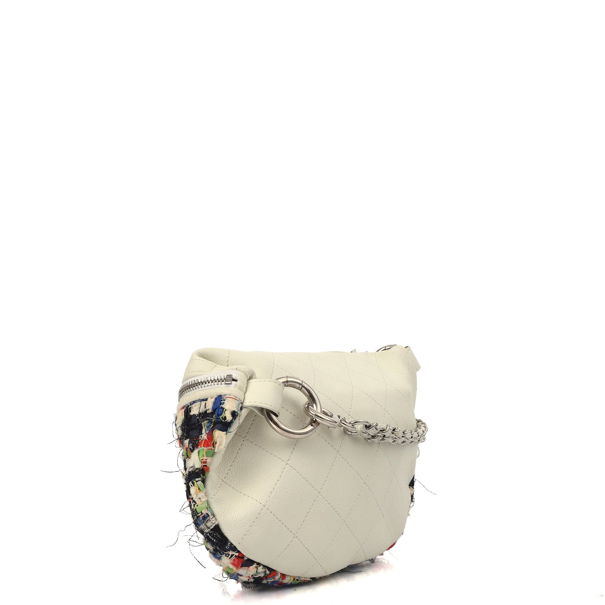 Chanel Cross Body Belt Bag in Multi, Fabric — Side View
