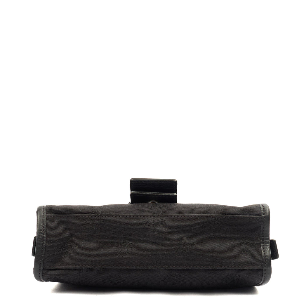 Mulberry Shoulder Bag Vintage Shoulder Bag in Black, Fabric — Detail View