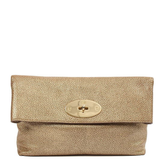 Mulberry Clutch Bayswater Clutch in Metallic, Leather — Front View