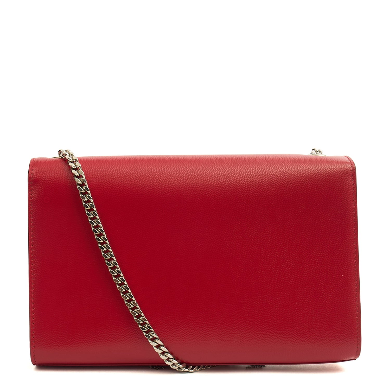 Saint Laurent Shoulder Bag Kate Medium Tassle in Red, Leather — Back View
