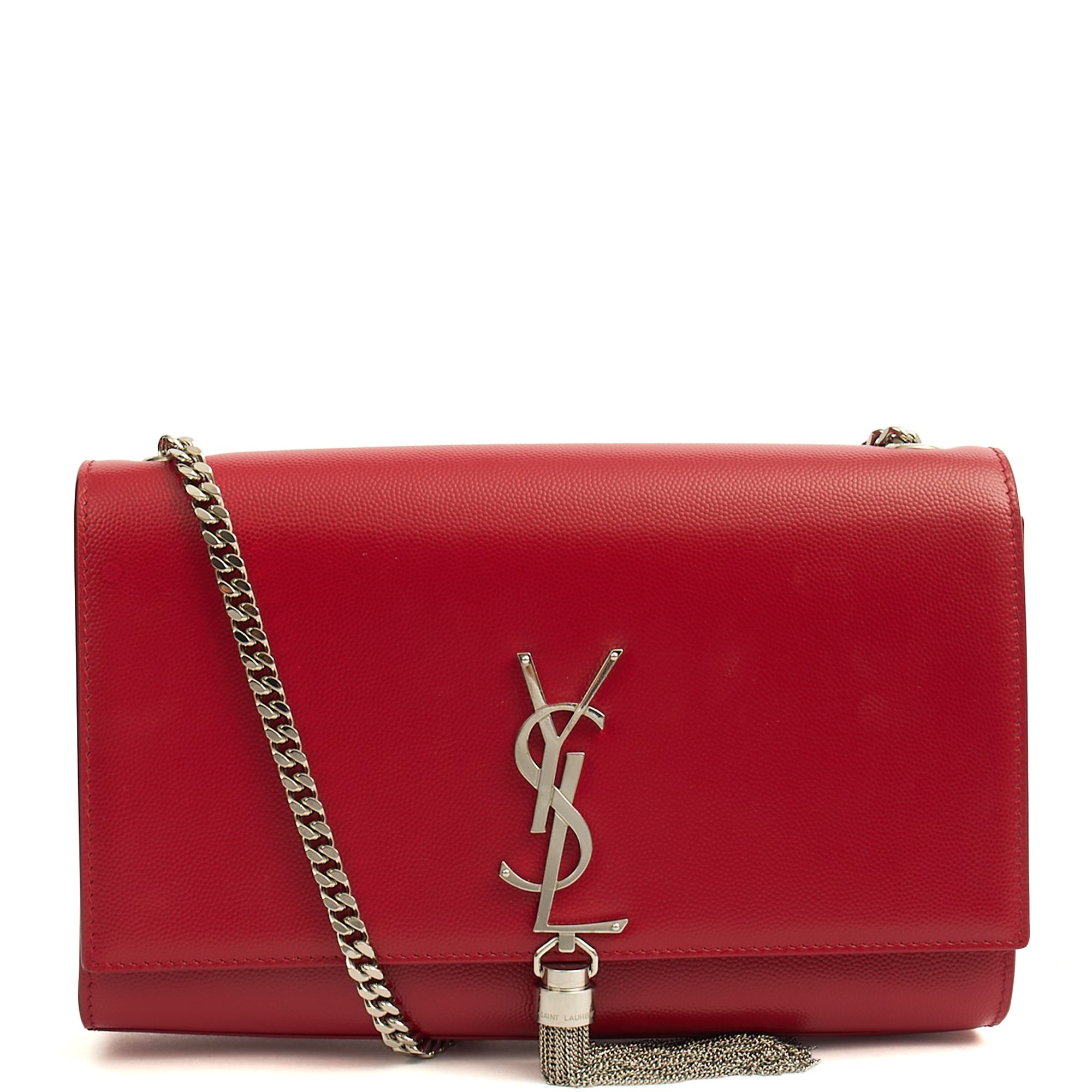 Saint Laurent Shoulder Bag Kate Medium Tassle in Red, Leather — Alternate View 8