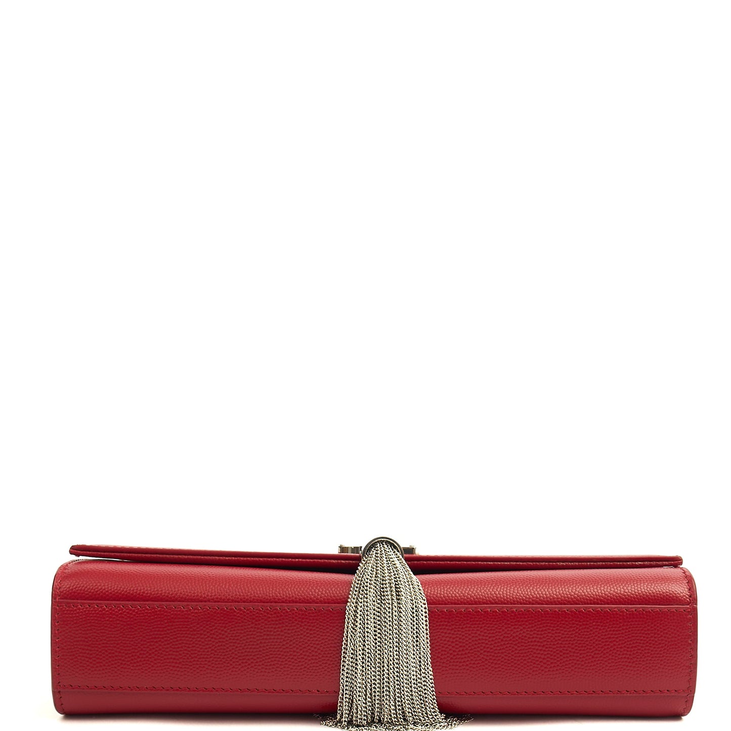 Saint Laurent Shoulder Bag Kate Medium Tassle in Red, Leather — Top View